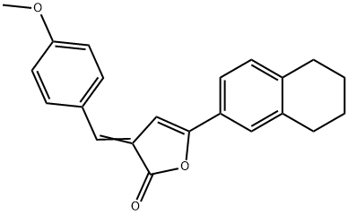 3-(4-Methoxybenzylidene)-5-(5,6,7,8-tetrahydronaphthalen-2-yl)furan-2(3H)-one Structure