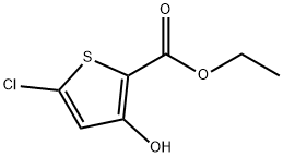 2-Thiophenecarboxylic acid, 5-chloro-3-hydroxy-, ethyl ester 化学構造式