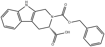 2H-Pyrido[3,4-b]indole-2,3-dicarboxylic acid, 1,3,4,9-tetrahydro-, 2-(phenylmethyl) ester, (3S)-,65491-10-3,结构式
