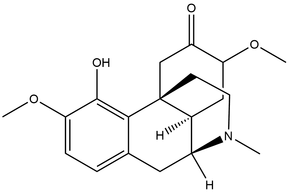 Morphinan-6-one, 4-hydroxy-3,7-dimethoxy-17-methyl-, (9α,13α,14α)- Structure