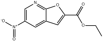 Furo[2,3-b]pyridine-2-carboxylic acid, 5-nitro-, ethyl ester Struktur