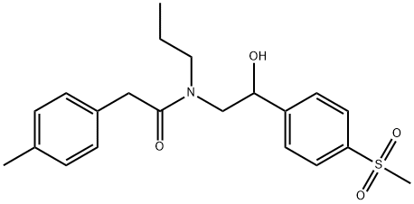 Benzeneacetamide, N-[2-hydroxy-2-[4-(methylsulfonyl)phenyl]ethyl]-4-methyl-N-propyl- 结构式