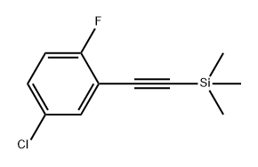 Benzene, 4-chloro-1-fluoro-2-[2-(trimethylsilyl)ethynyl]- 化学構造式