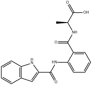 Alanine, N-[2-[(1H-indol-2-ylcarbonyl)amino]benzoyl]-,657432-67-2,结构式