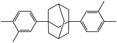 Tricyclo[3.3.1.13,7]decane, 1,3-bis(3,4-dimethylphenyl)- 结构式