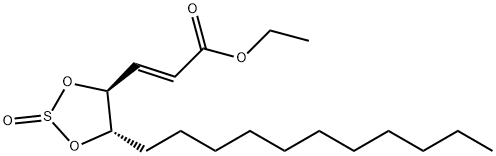 2-Propenoic acid, 3-[(4S,5S)-2-oxido-5-undecyl-1,3,2-dioxathiolan-4-yl]-, ethyl ester, (2E)- Struktur