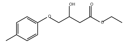 Butanoic acid, 3-hydroxy-4-(4-methylphenoxy)-, ethyl ester Structure
