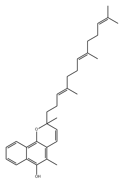 2H-Naphtho[1,2-b]pyran-6-ol, 2,5-dimethyl-2-[(3E,7E)-4,8,12-trimethyl-3,7,11-tridecatrienyl]- (9CI)