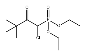 Phosphonic acid, P-(1-chloro-3,3-dimethyl-2-oxobutyl)-, diethyl ester Structure