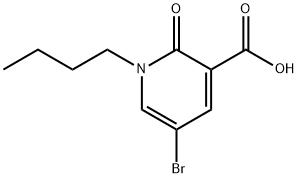 3-Pyridinecarboxylic acid, 5-bromo-1-butyl-1,2-dihydro-2-oxo- 化学構造式