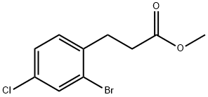 Benzenepropanoic acid, 2-bromo-4-chloro-, methyl ester 化学構造式