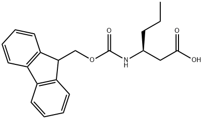 (3S)-3-({[(9H-fluoren-9-yl)methoxy]carbonyl}amin o)hexanoic acid Structure