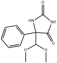 2,4-Imidazolidinedione, 5-(dimethoxymethyl)-5-phenyl- Structure