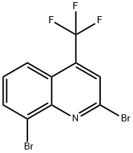 Quinoline, 2,8-dibromo-4-(trifluoromethyl)- Structure
