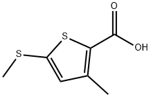 3-methyl-5-(methylsulfanyl)thiophene-2-carboxylic acid,663194-95-4,结构式