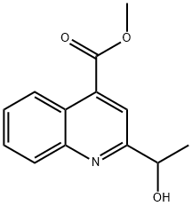 Methyl 2-(1-hydroxyethyl)quinoline-4-carboxylate 化学構造式