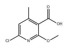 3-Pyridinecarboxylic acid, 6-chloro-2-methoxy-4-methyl- Struktur