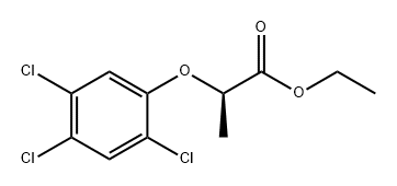Propanoic acid, 2-(2,4,5-trichlorophenoxy)-, ethyl ester, (R)- (9CI) 化学構造式
