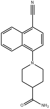 1-(4-Cyanonaphthalen-1-yl)piperidine-4-carboxamide Structure