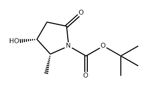 (2R,3R)-3-羟基-2-甲基-5-氧代吡咯烷-1-羧酸叔丁酯 结构式