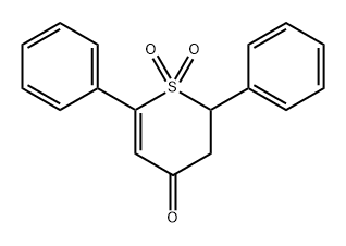 4H-Thiopyran-4-one, 2,3-dihydro-2,6-diphenyl-, 1,1-dioxide Struktur