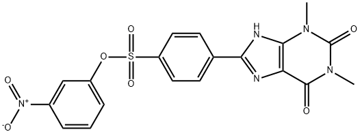 Benzenesulfonic acid, 4-(2,3,6,9-tetrahydro-1,3-dimethyl-2,6-dioxo-1H-purin-8-yl)-, 3-nitrophenyl ester