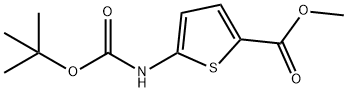 2-Thiophenecarboxylic acid, 5-[[(1,1-dimethylethoxy)carbonyl]amino]-, methyl ester Structure
