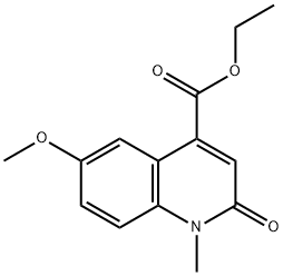 Ethyl 6-methoxy-1-methyl-2-oxo-1,2-dihydroquinoline-4-carboxylate,66695-42-9,结构式