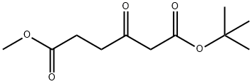 Hexanedioic acid, 3-oxo-, 1-(1,1-dimethylethyl) 6-methyl ester Struktur