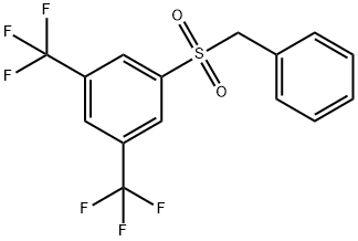 Benzene, 1-[(phenylmethyl)sulfonyl]-3,5-bis(trifluoromethyl)- 结构式