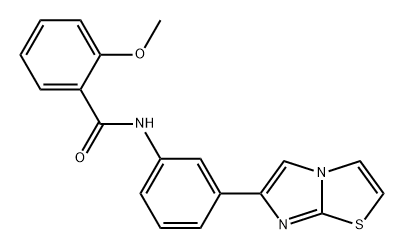 化合物BENZAMIDE, N-(3-IMIDAZO[2,1-B]THIAZOL-6-YLPHENYL)-2-METHOXY 结构式