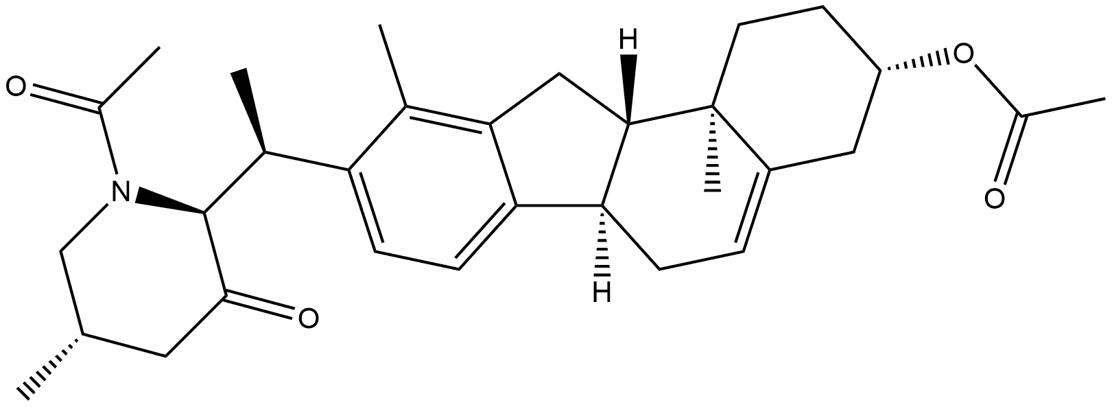 Veratraman-23-one, 28-acetyl-3-(acetyloxy)-14,15,16,17-tetradehydro-, (3β)- (9CI) Struktur