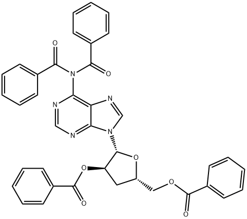 Adenosine, N,N-dibenzoyl-3'-deoxy-, 2',5'-dibenzoate 化学構造式