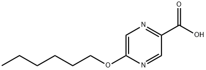 2-Pyrazinecarboxylic acid, 5-(hexyloxy)- Struktur