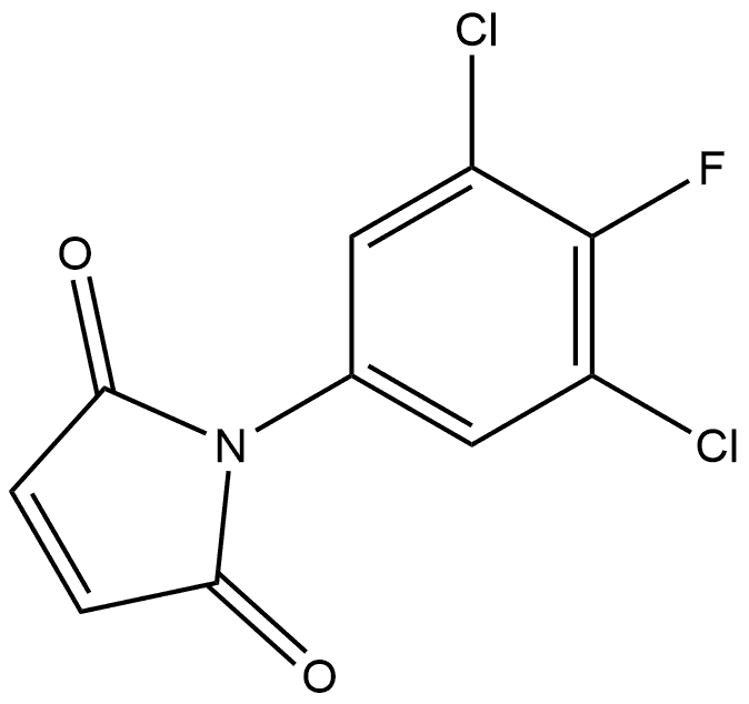 1-(3,5-Dichloro-4-fluorophenyl)-1H-pyrrole-2,5-dione 化学構造式