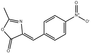 2-甲基-(4Z)-(41-硝苯亚甲基)-5(4H)- 口恶唑酮 结构式