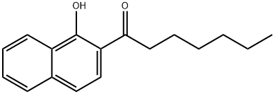 1-(1-Hydroxynaphthalen-2-yl)heptan-1-one 化学構造式