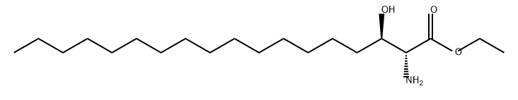 Octadecanoic acid, 2-amino-3-hydroxy-, ethyl ester, (2R,3R)- Structure