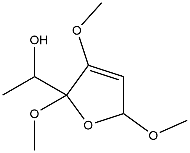 2-Furanmethanol, 2,5-dihydro-2,3,5-trimethoxy-α-methyl- 结构式