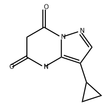 Pyrazolo[1,5-a]pyrimidine-5,7(4H,6H)-dione, 3-cyclopropyl- Struktur