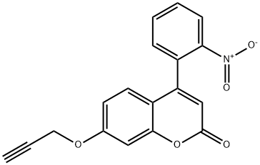 4-(2-Nitrophenyl)-7-(prop-2-yn-1-yloxy)-2H-chromen-2-one Struktur