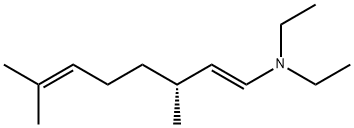 1,6-Octadien-1-amine, N,N-diethyl-3,7-dimethyl-, (1E,3R)- Structure