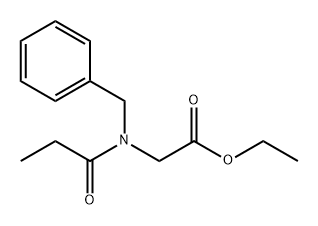Glycine, N-(1-oxopropyl)-N-(phenylmethyl)-, ethyl ester 结构式