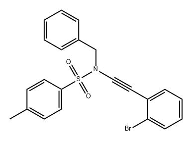 Benzenesulfonamide, N-[2-(2-bromophenyl)ethynyl]-4-methyl-N-(phenylmethyl)- 化学構造式