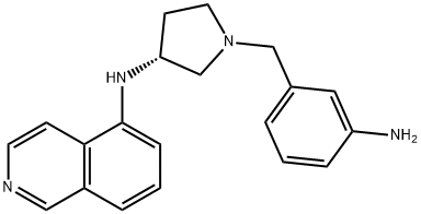 (R)-N-(1-(3-Aminobenzyl)pyrrolidin-3-yl)isoquinolin-5-amine 结构式