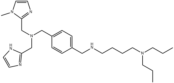 1,4-Butanediamine, N4-[[4-[[(1H-imidazol-2-ylmethyl)[(1-methyl-1H-imidazol-2-yl)methyl]amino]methyl]phenyl]methyl]-N1,N1-dipropyl-|CXCR4 ANTAGONIST 1