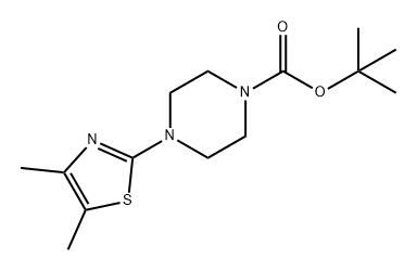 1-Piperazinecarboxylic acid, 4-(4,5-dimethyl-2-thiazolyl)-, 1,1-dimethylethyl ester Structure