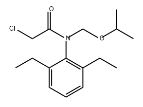 Acetamide, 2-chloro-N-(2,6-diethylphenyl)-N-[(1-methylethoxy)methyl]-,67535-24-4,结构式