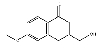 1(2H)-Naphthalenone, 3,4-dihydro-3-(hydroxymethyl)-6-methoxy- Structure