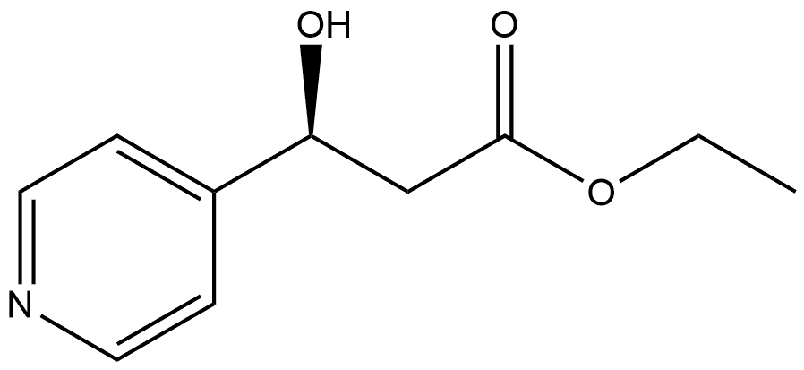 4-Pyridinepropanoic acid, β-hydroxy-, ethyl ester, (βS)- 结构式